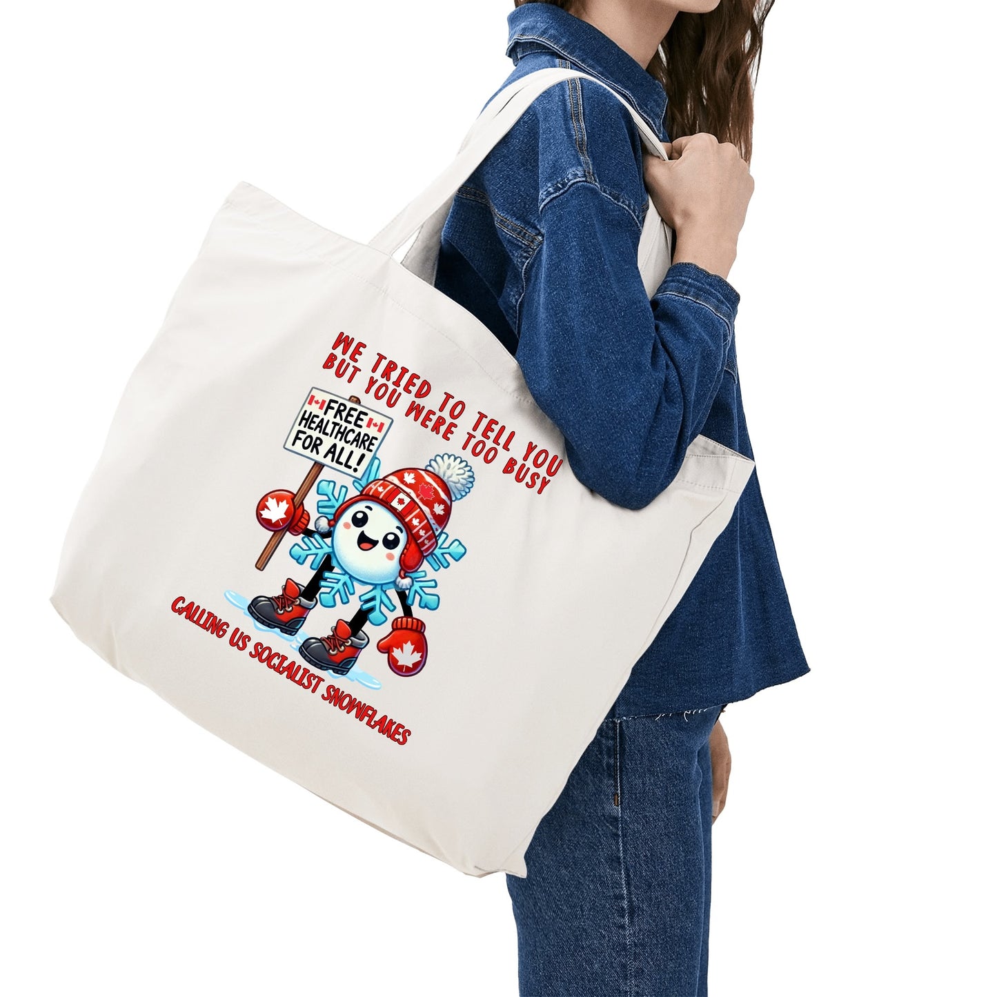 Standing Up For Canada | 100% Cotton Tote Bag (Single-sided Print)