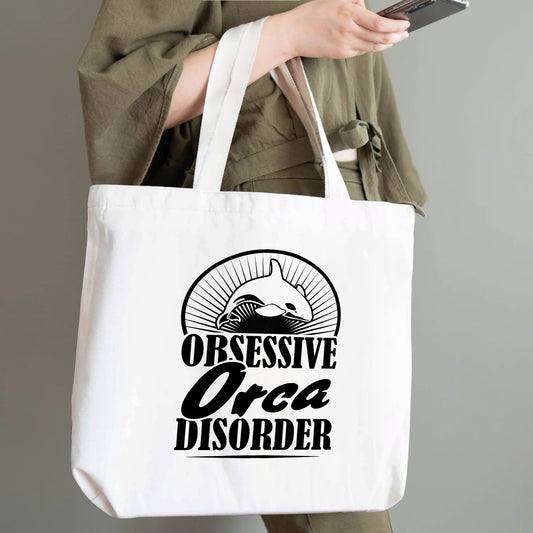 Obsessive Orca Disorder | 100% Cotton Tote Bag - Orca Lover Tote - Eco-Friendly