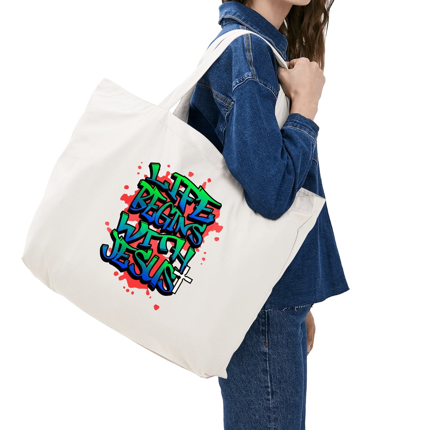 Christian Life | 100% Cotton Tote Bag (Single-sided Print)