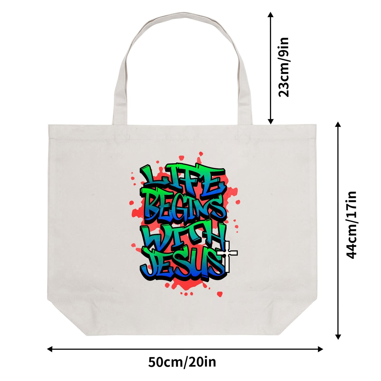 Christian Life | 100% Cotton Tote Bag (Single-sided Print)