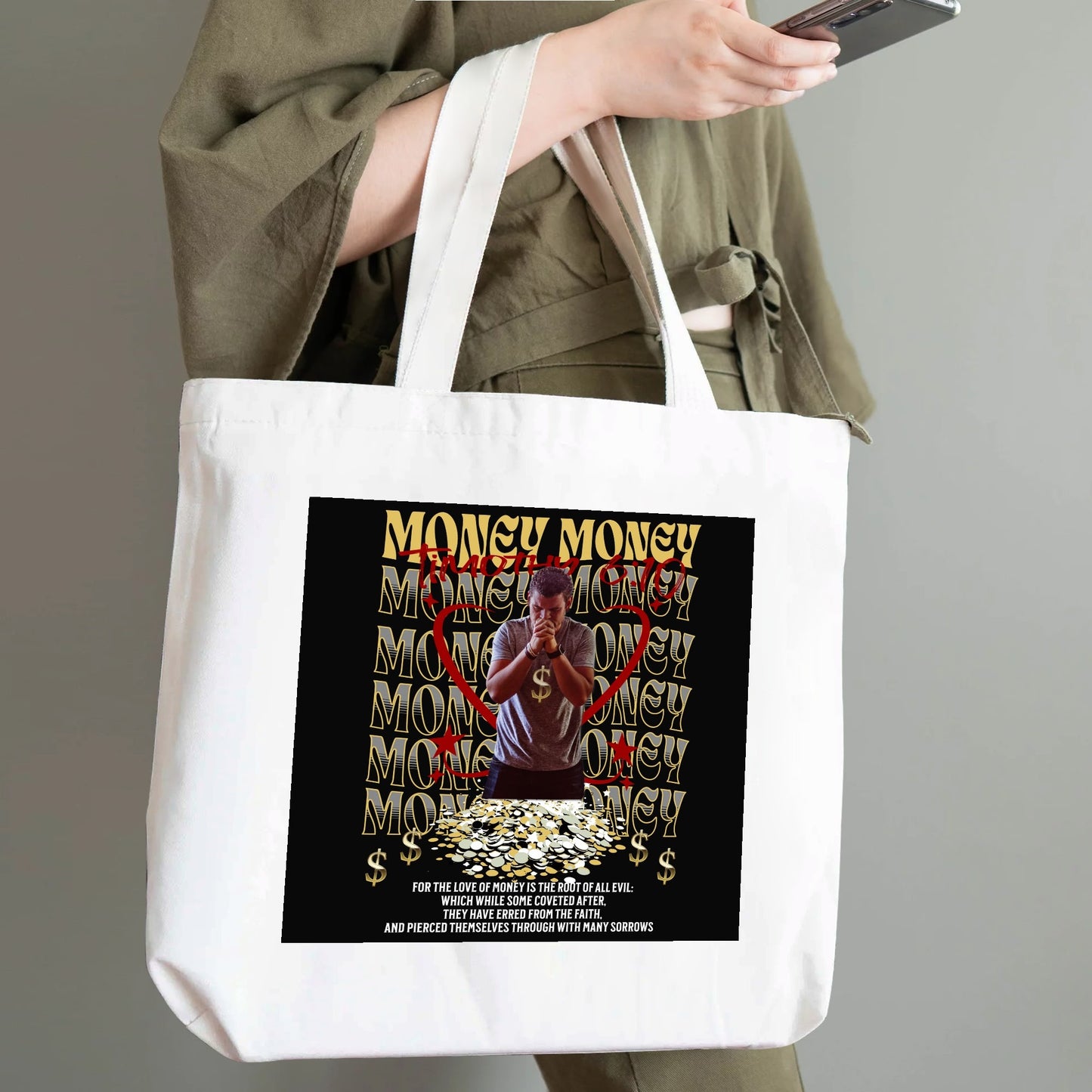 Scripture Totes | 100% Cotton Tote Bag (Single-sided Print)