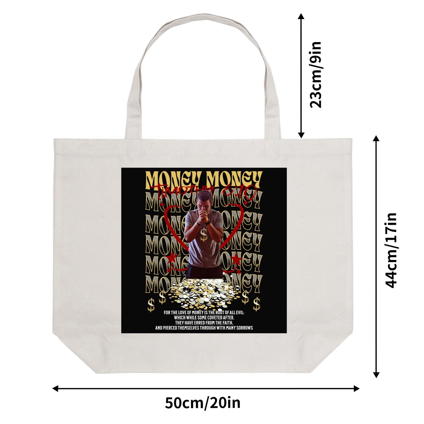 Scripture Totes | 100% Cotton Tote Bag (Single-sided Print)