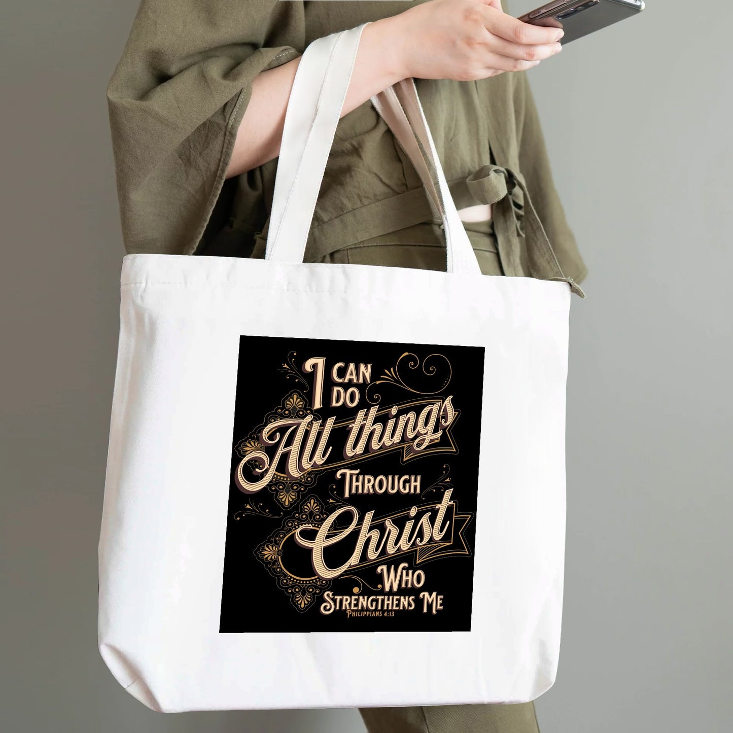 Scripture Totes | 100% Cotton Tote Bag (Single-sided Print)