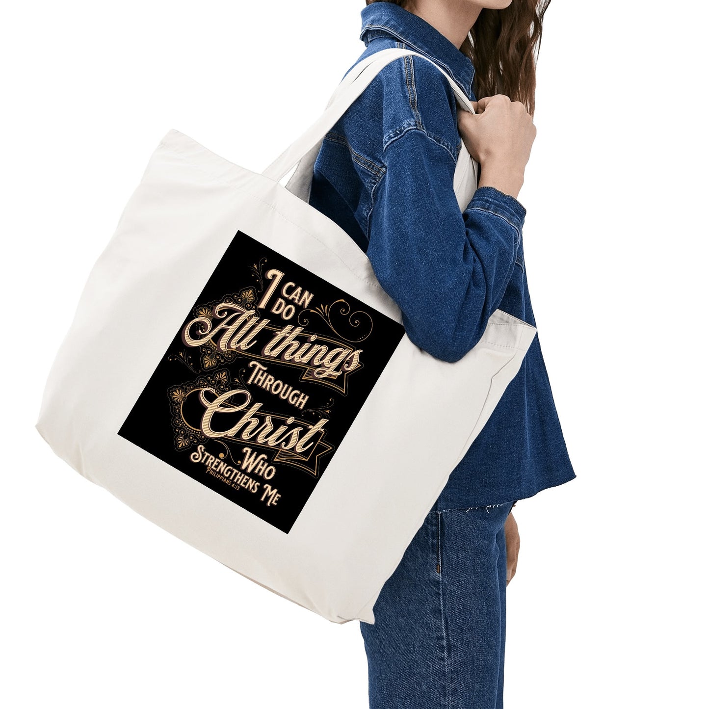 Scripture Totes | 100% Cotton Tote Bag (Single-sided Print)