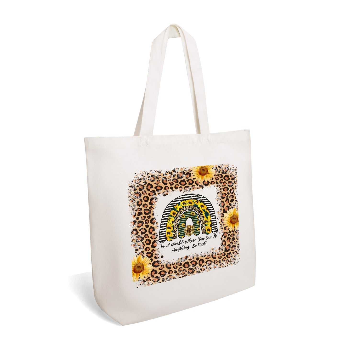 In A World Where You Can Be Anything Be Kind | 100% Cotton Tote Bag (Single-sided Print)