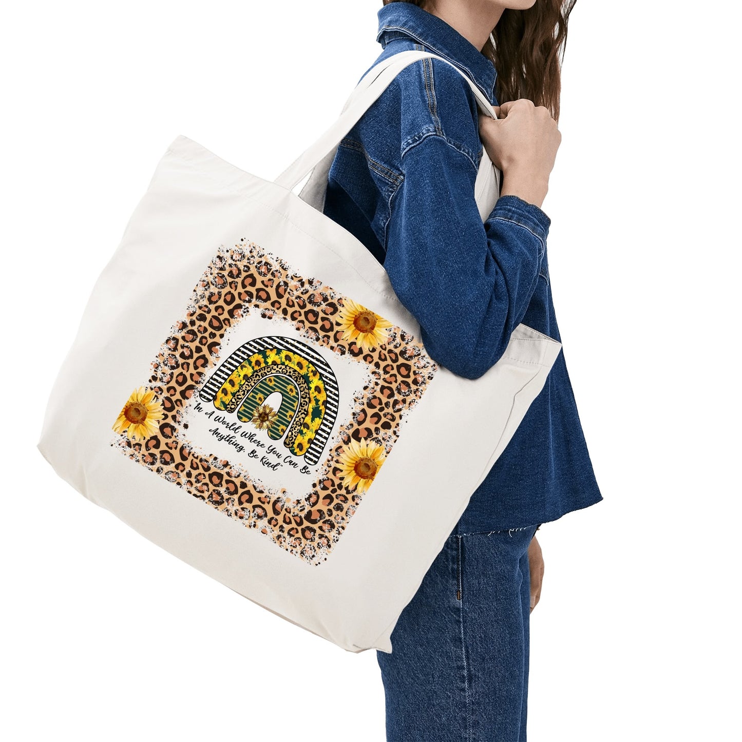 In A World Where You Can Be Anything Be Kind | 100% Cotton Tote Bag (Single-sided Print)