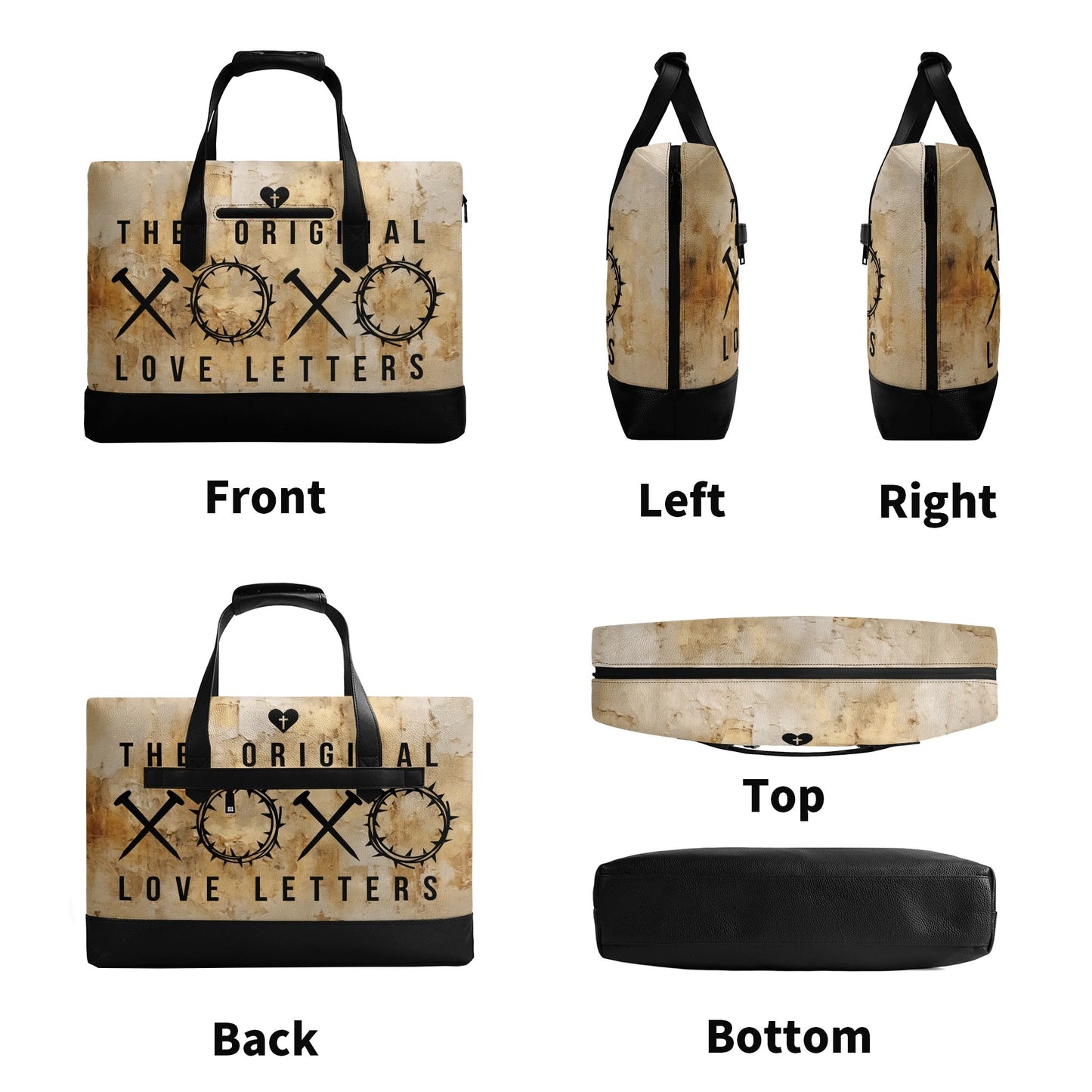 The Original Love Letters | Faux Leather Briefcase | Business Laptop Bag – Classic, Durable, Water-Resistant