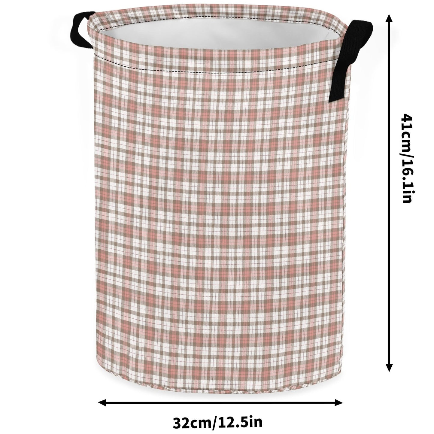 Country Plaid | Laundry Basket / Storage Bag, Durable Fabric, Mid-Size, Dual Handles, Compact When Not In Use