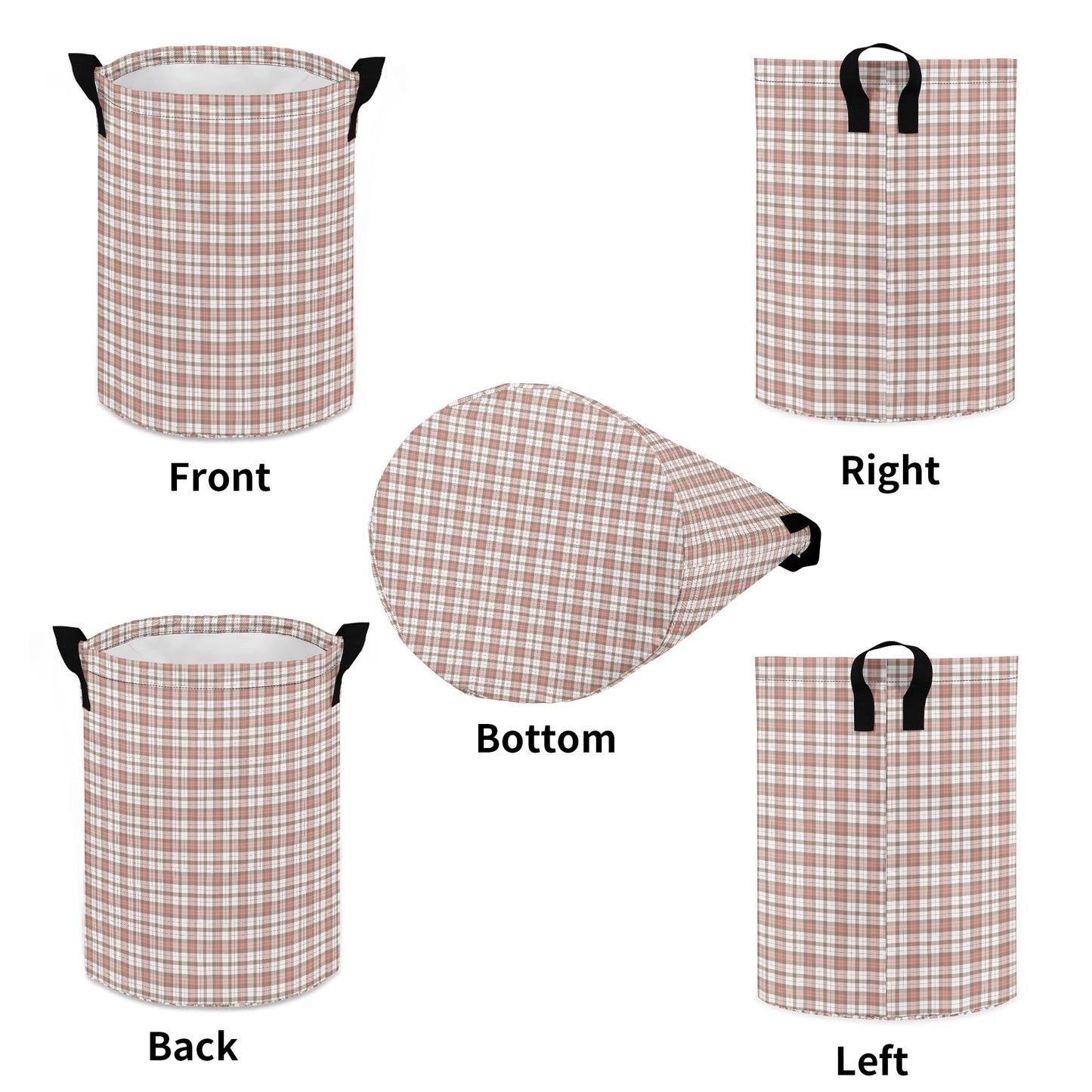 Country Plaid | Laundry Basket / Storage Bag, Durable Fabric, Mid-Size, Dual Handles, Compact When Not In Use