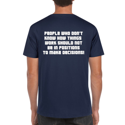 People Who Don't Know... | Men's 100% Soft Cotton (Back Print) T-Shirt - Comfortable & To The Point