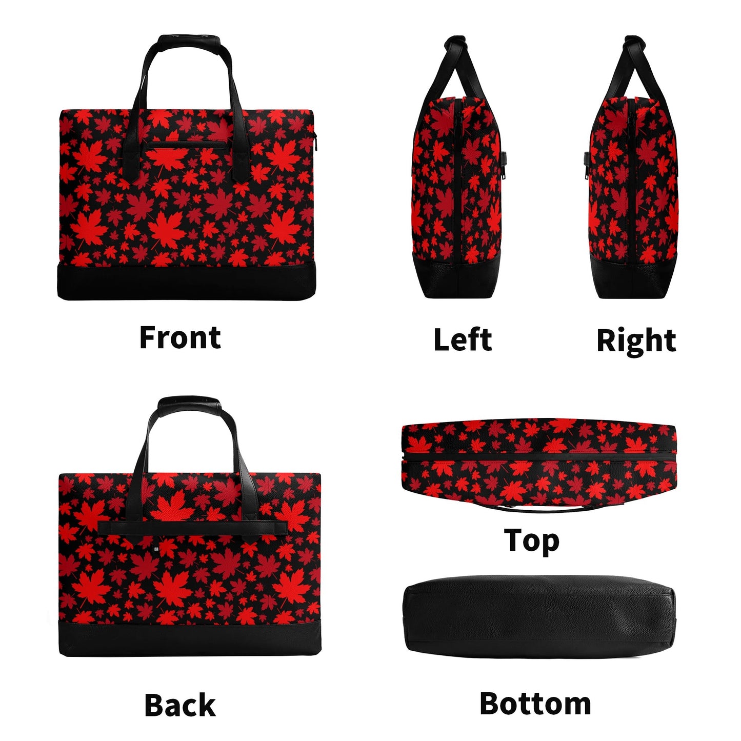 Canadian Maples | Faux Leather Briefcase | Business Laptop Bag – Classic, Durable, Water-Resistant