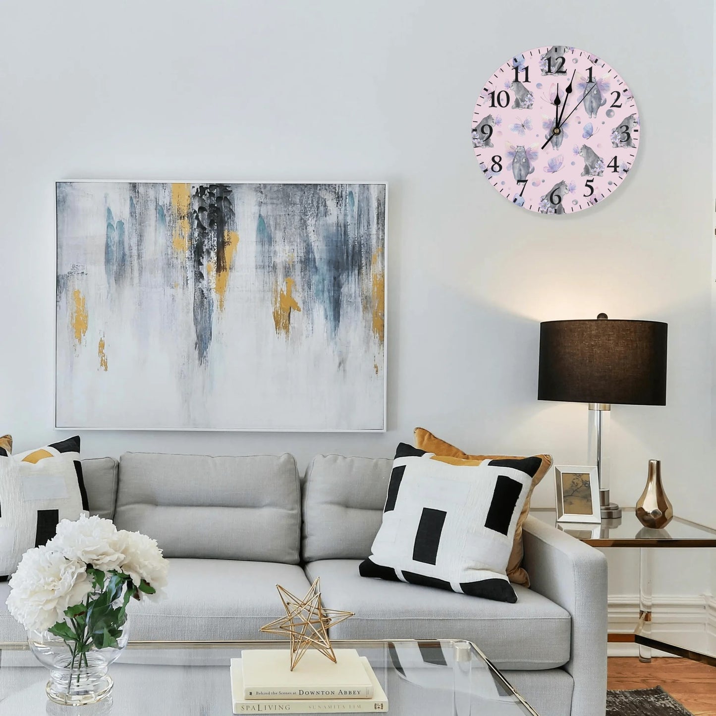 Angel Kitties | Wall Clock Decoration - Clear & Crisp Time Telling