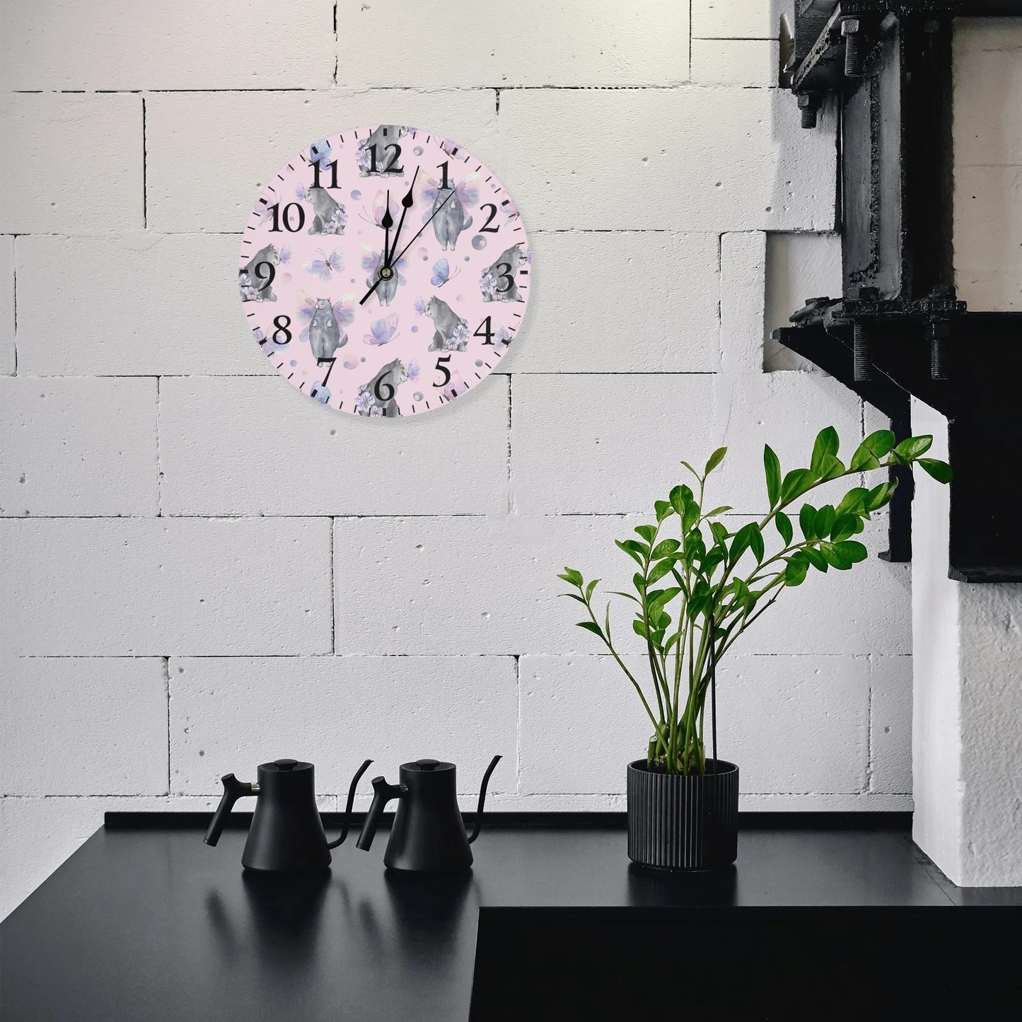 Angel Kitties | Wall Clock Decoration - Clear & Crisp Time Telling