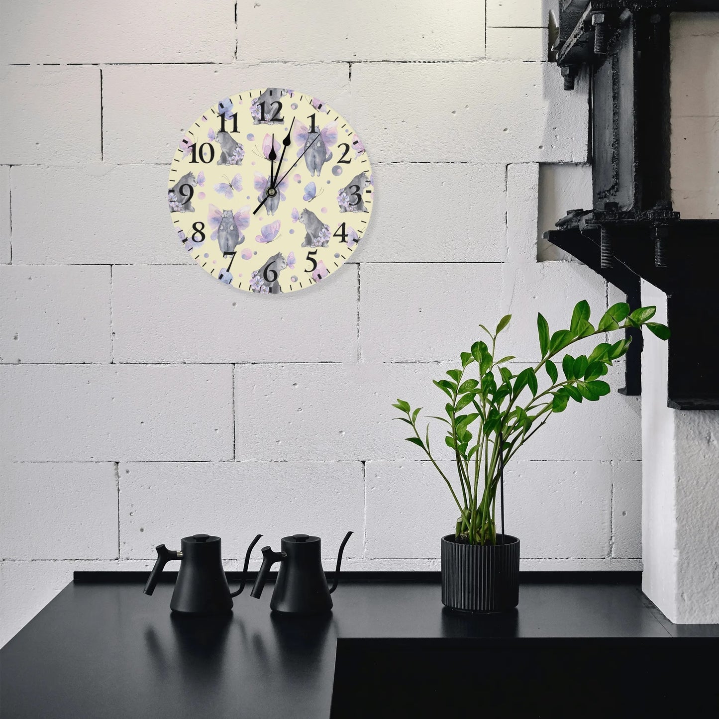 Angel Kitties | Wall Clock Decoration - Clear & Crisp Time Telling