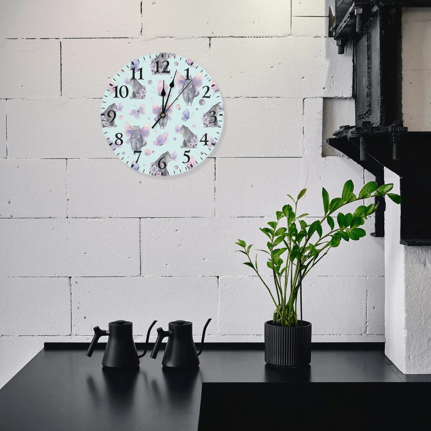 Angel Kitties | Wall Clock Decoration - Clear & Crisp Time Telling