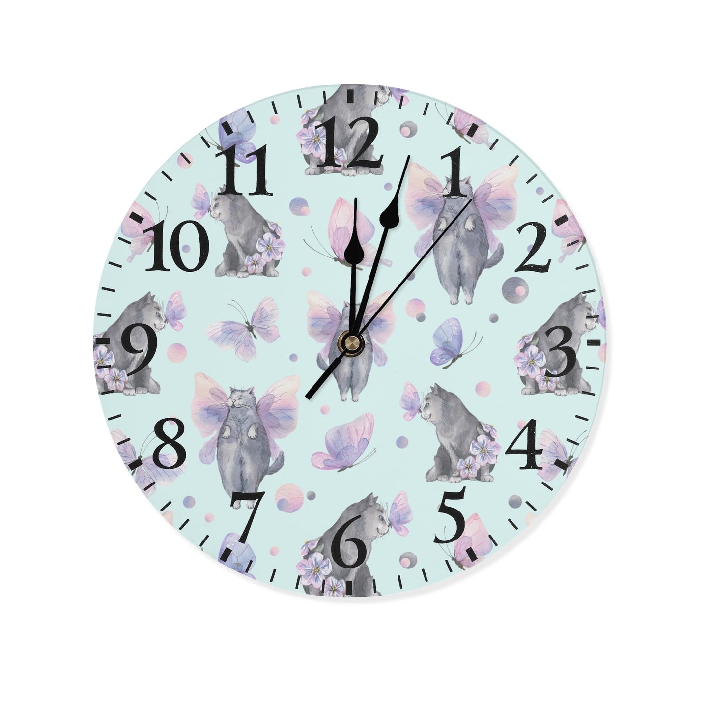 Angel Kitties | Wall Clock Decoration - Clear & Crisp Time Telling