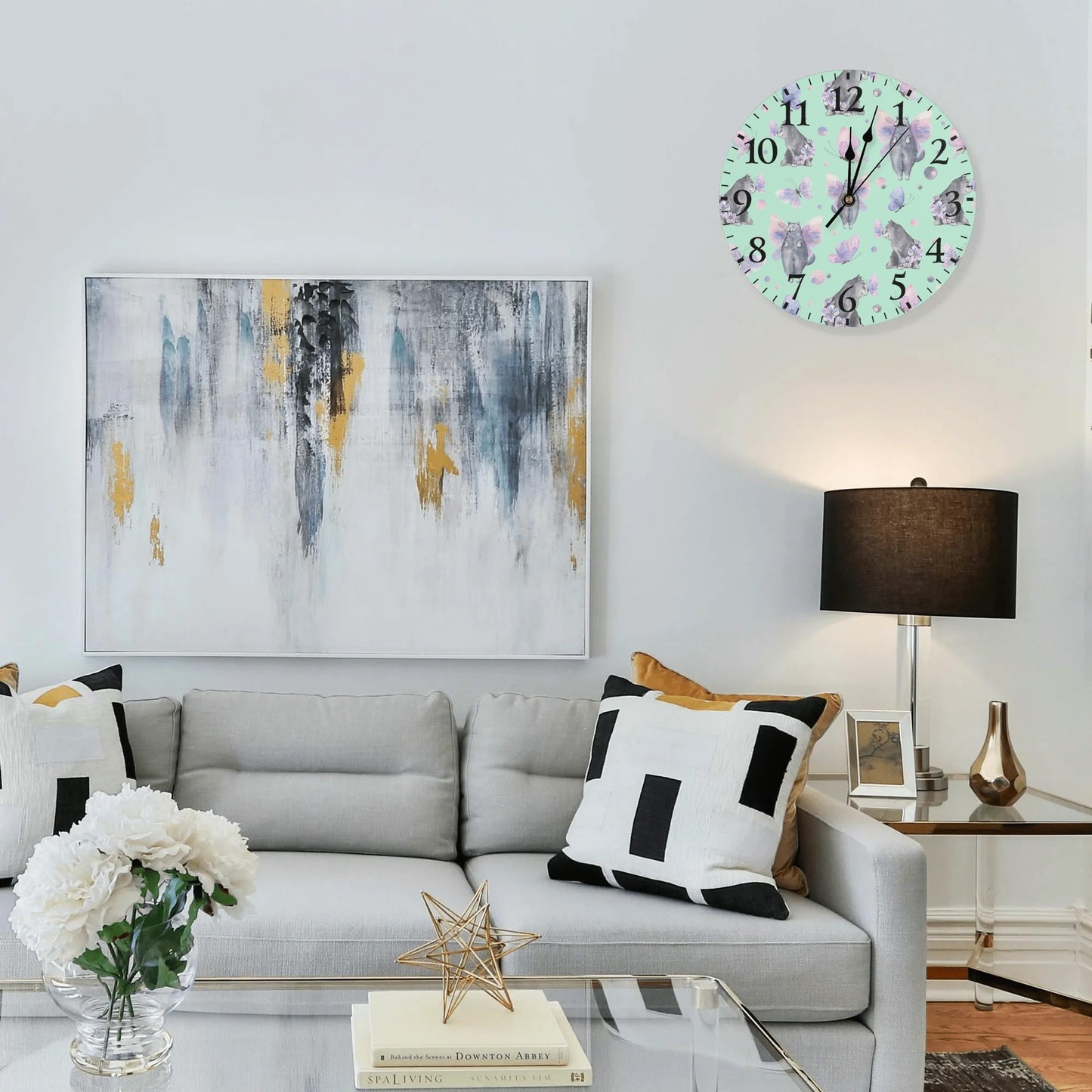 Angel Kitties | Wall Clock Decoration - Clear & Crisp Time Telling