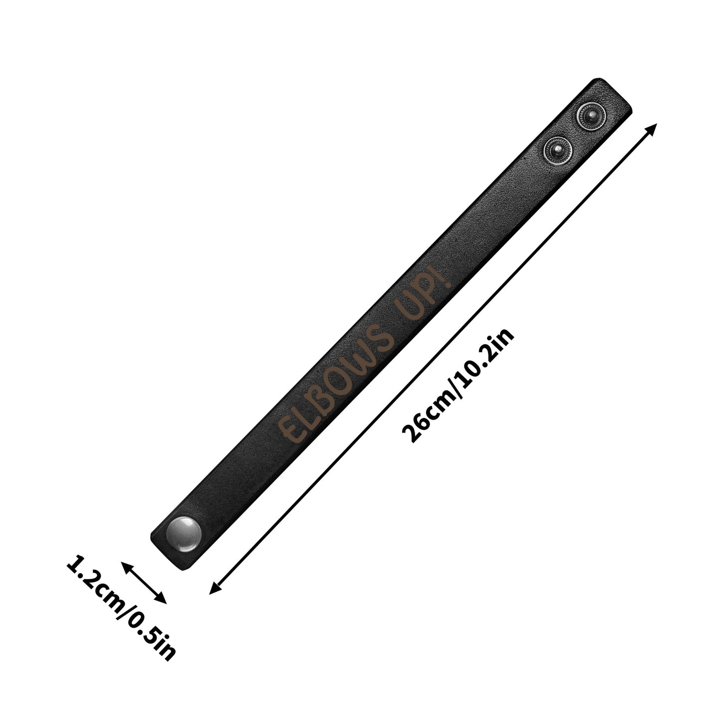 Black or Yellow | ELBOWS UP! Engraved Cuff Bracelet – Bold Style, Lasting Messages