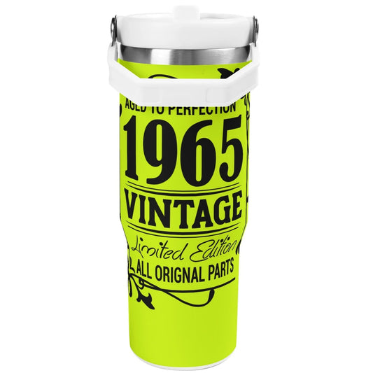 Aged to Perfection 1965 Vintage | 30oz Stainless Steel Travel Mug - Black Font
