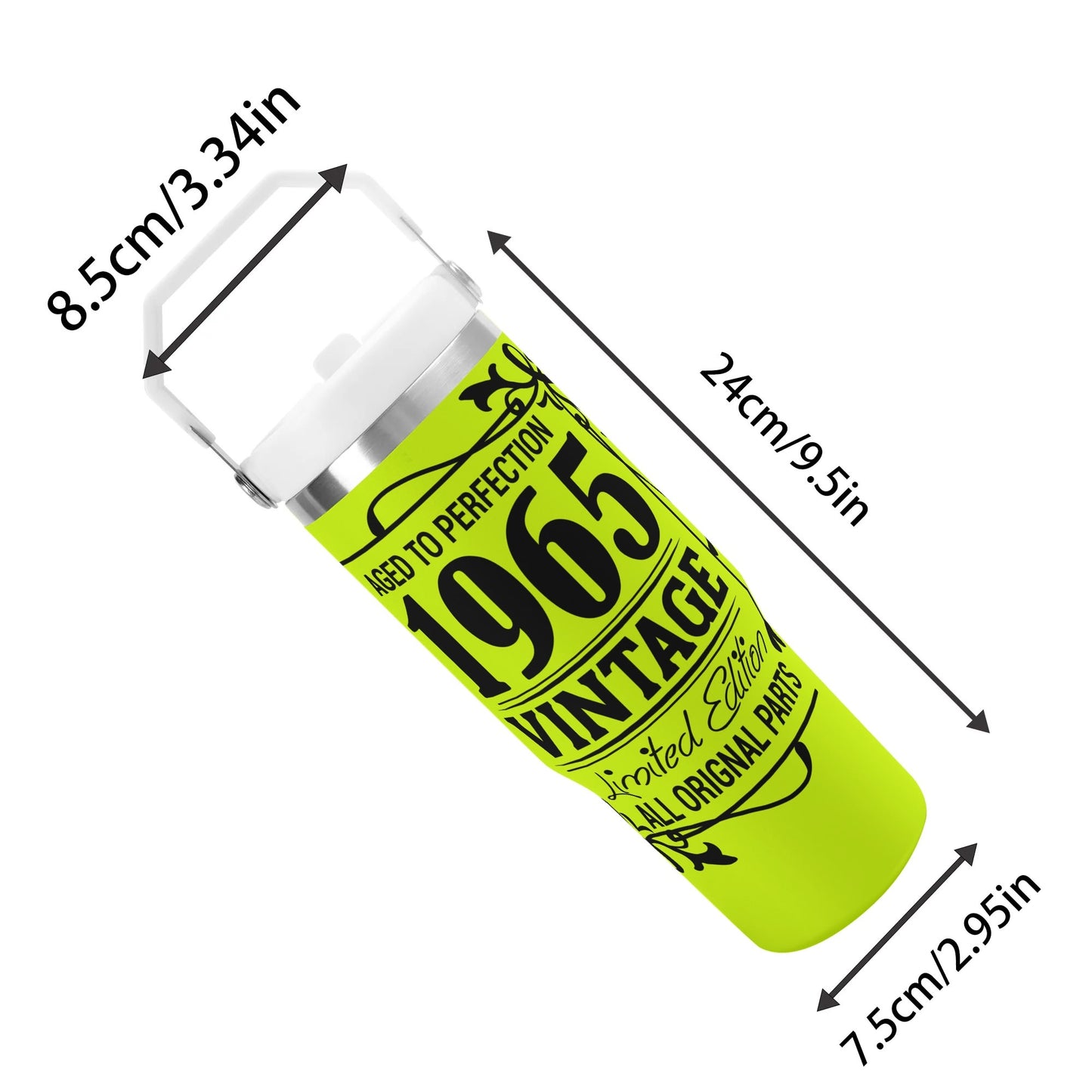 Aged to Perfection 1965 Vintage | 30oz Stainless Steel Travel Mug - Black Font