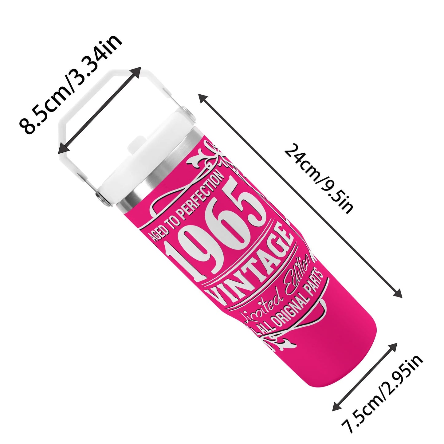 Aged to Perfection 1965 Vintage | 30oz Stainless Steel Travel Mug - White Font