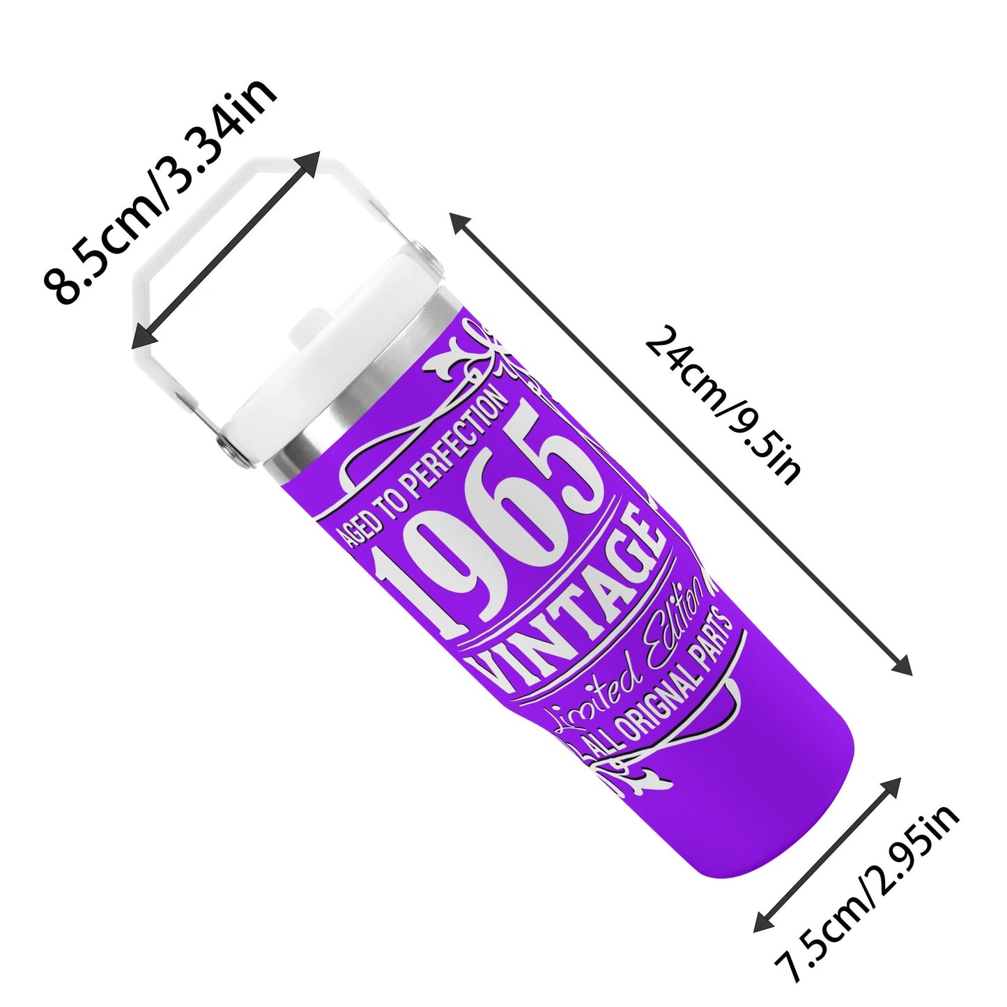 Aged to Perfection 1965 Vintage | 30oz Stainless Steel Travel Mug - White Font