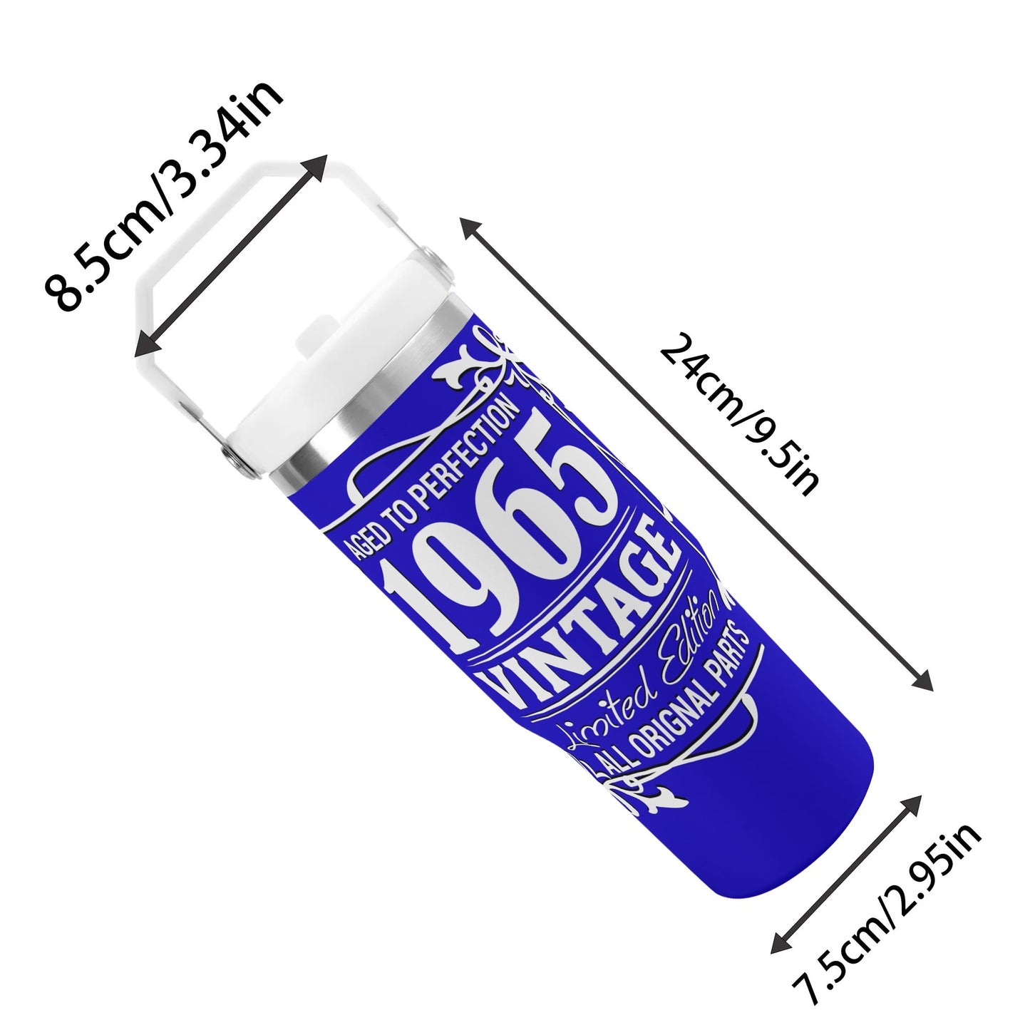 Aged to Perfection 1965 Vintage | 30oz Stainless Steel Travel Mug - White Font