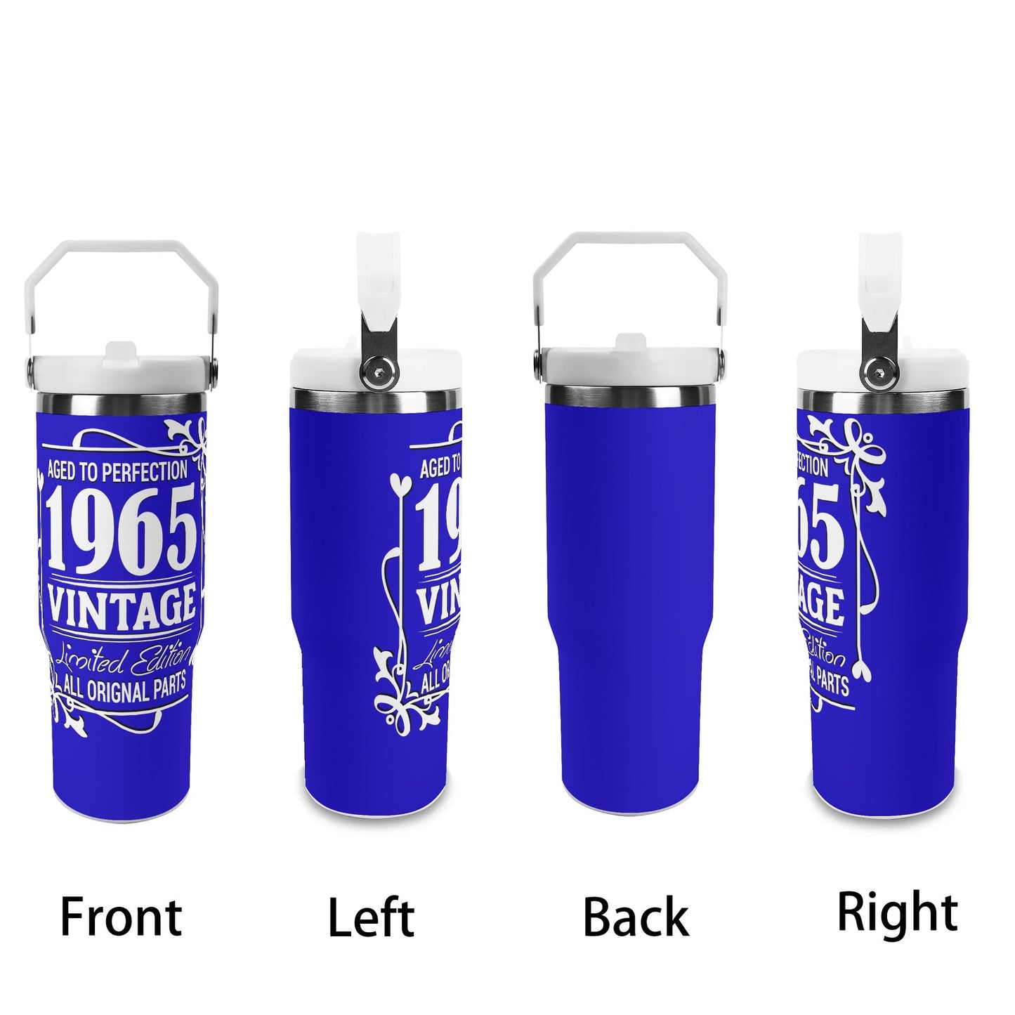 Aged to Perfection 1965 Vintage | 30oz Stainless Steel Travel Mug - White Font