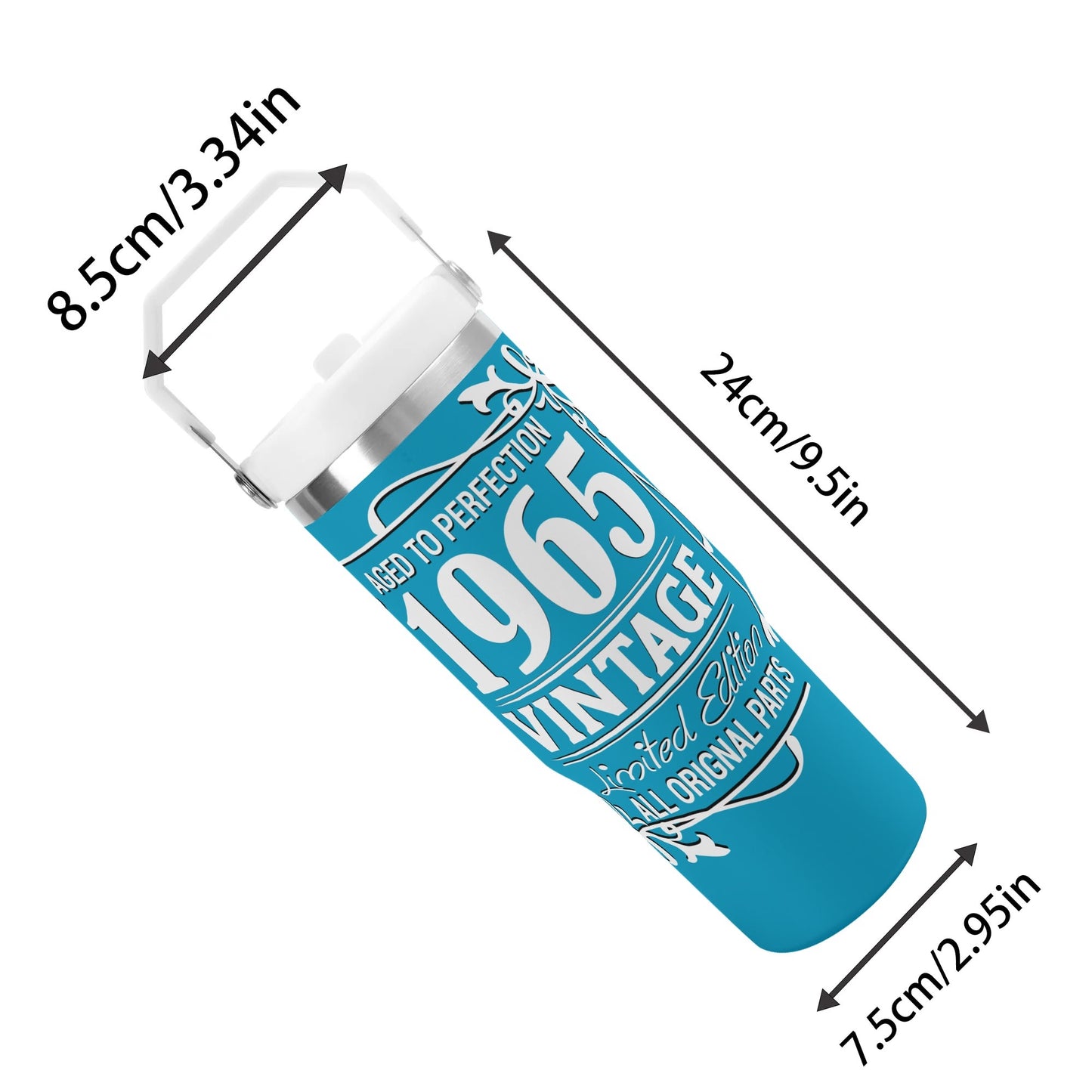 Aged to Perfection 1965 Vintage | 30oz Stainless Steel Travel Mug - White Font