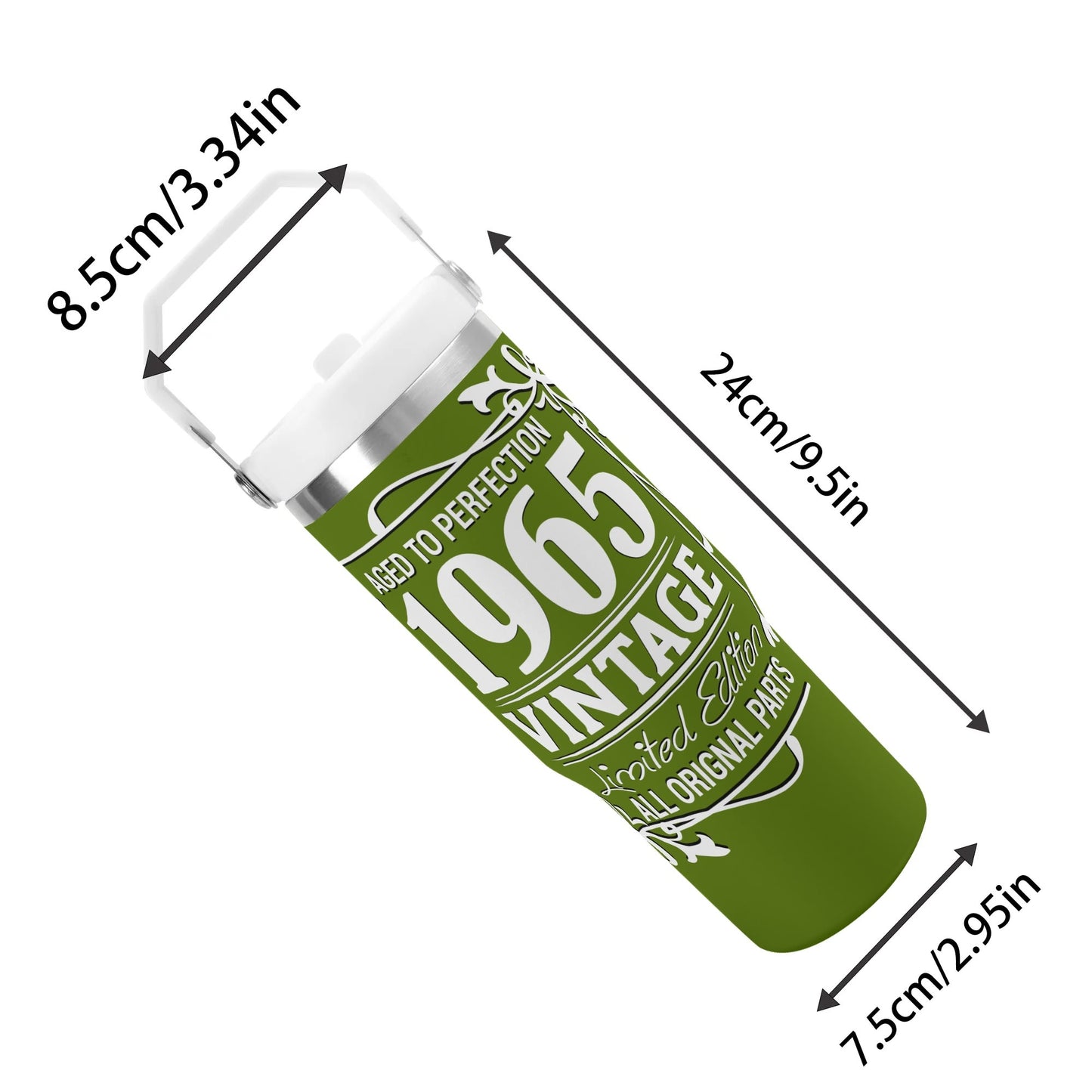 Aged to Perfection 1965 Vintage | 30oz Stainless Steel Travel Mug - White Font