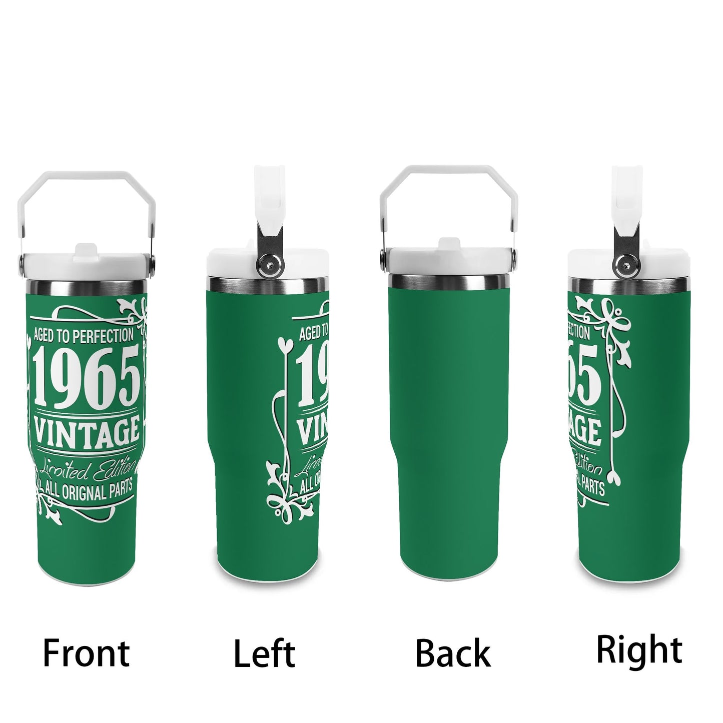 Aged to Perfection 1965 Vintage | 30oz Stainless Steel Travel Mug - White Font