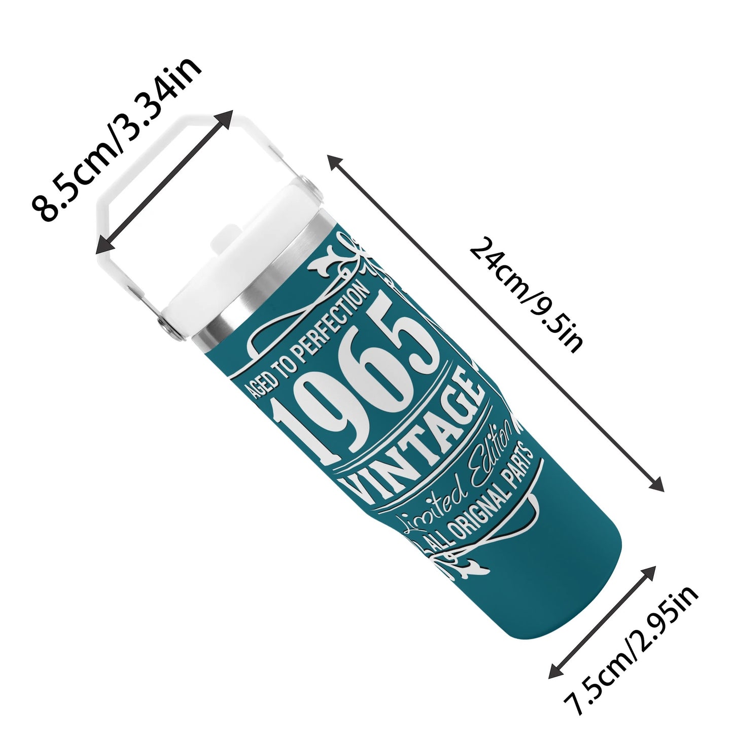 Aged to Perfection 1965 Vintage | 30oz Stainless Steel Travel Mug - White Font