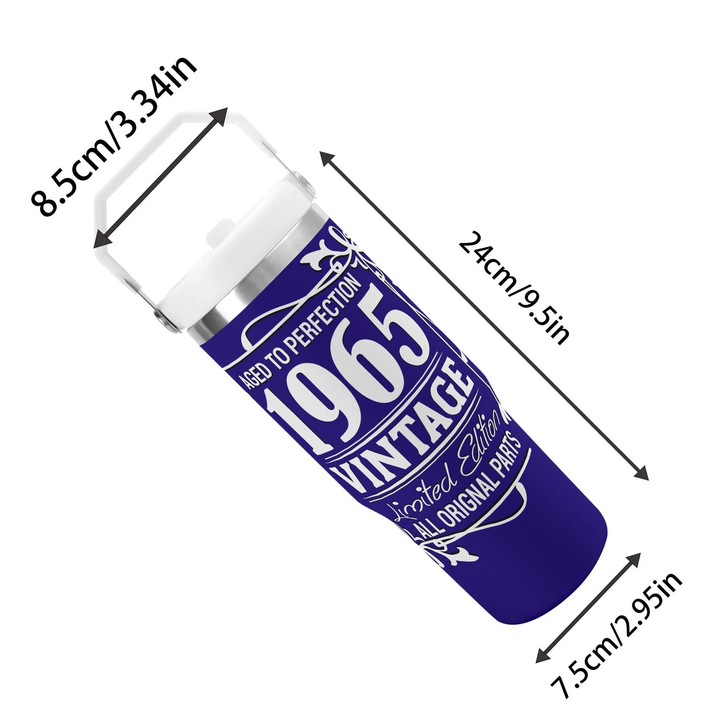 Aged to Perfection 1965 Vintage | 30oz Stainless Steel Travel Mug - White Font