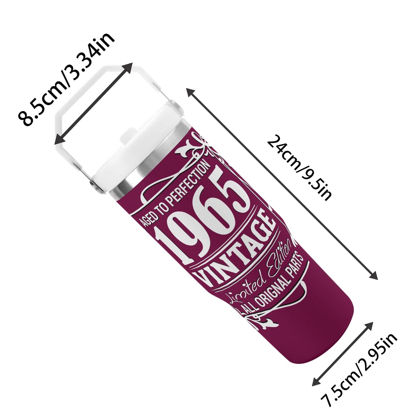 Aged to Perfection 1965 Vintage | 30oz Stainless Steel Travel Mug - White Font