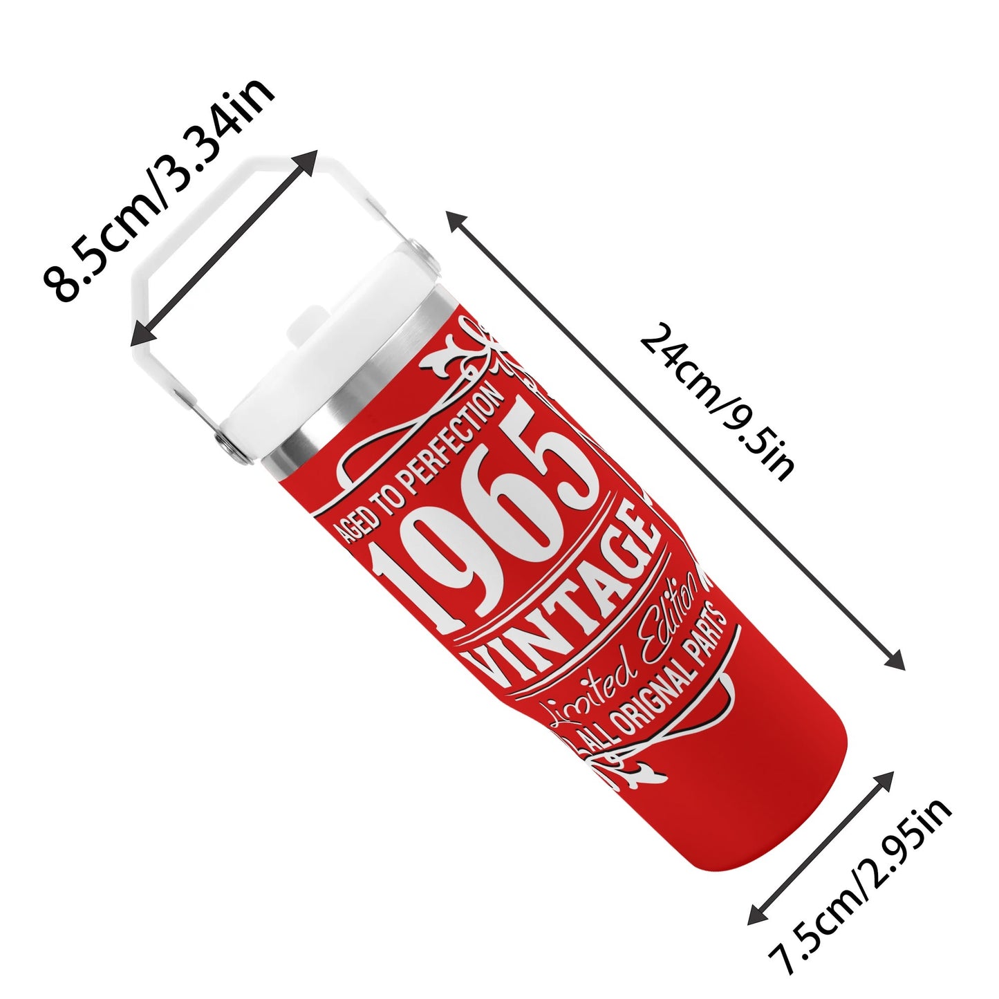 Aged to Perfection 1965 Vintage | 30oz Stainless Steel Travel Mug - White Font