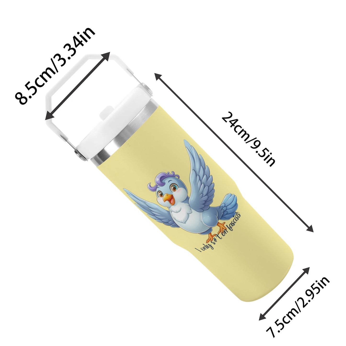 I Only S#*t on Fascists | 30oz Stainless Steel Travel Mug