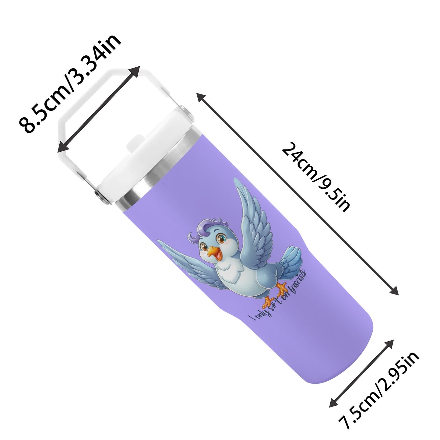 I Only S#*t on Fascists | 30oz Stainless Steel Travel Mug