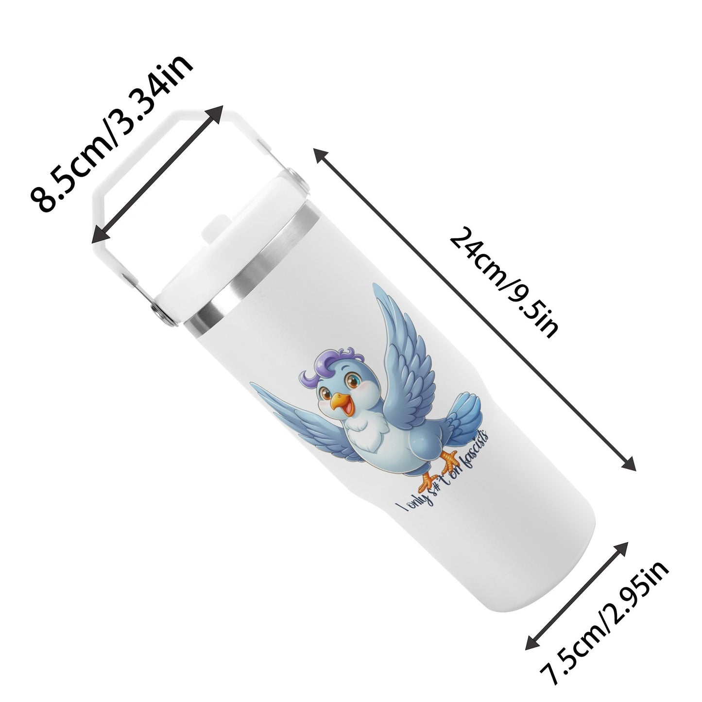 I Only S#*t on Fascists | 30oz Stainless Steel Travel Mug