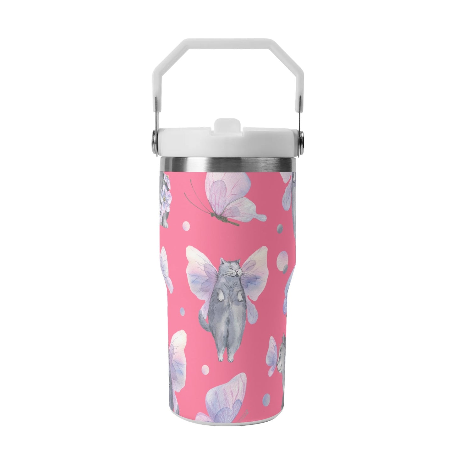 Fairy Tails | 20oz Stainless Steel Travel Mug With Carry Handle – Your Go-To Hot & Cold Beverage Companion