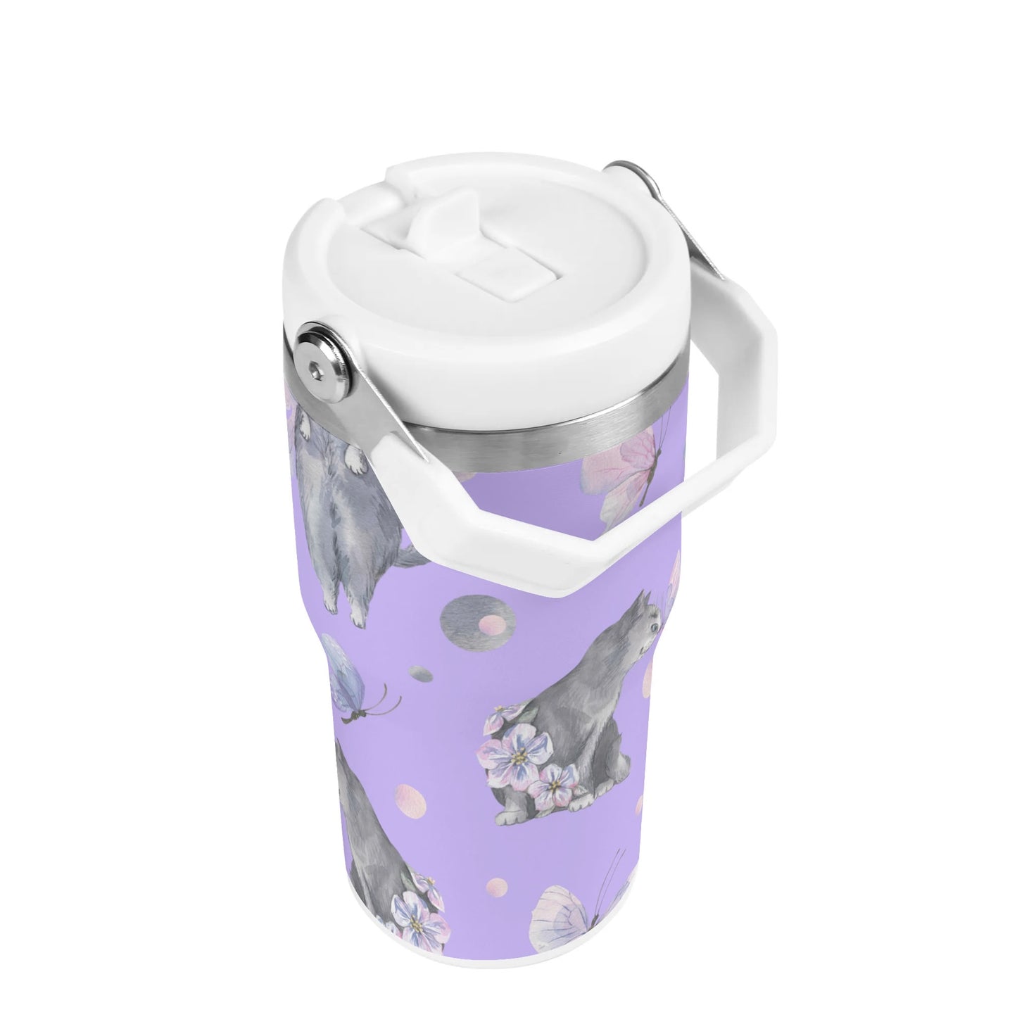 Fairy Tails | 20oz Stainless Steel Travel Mug With Carry Handle – Your Go-To Hot & Cold Beverage Companion