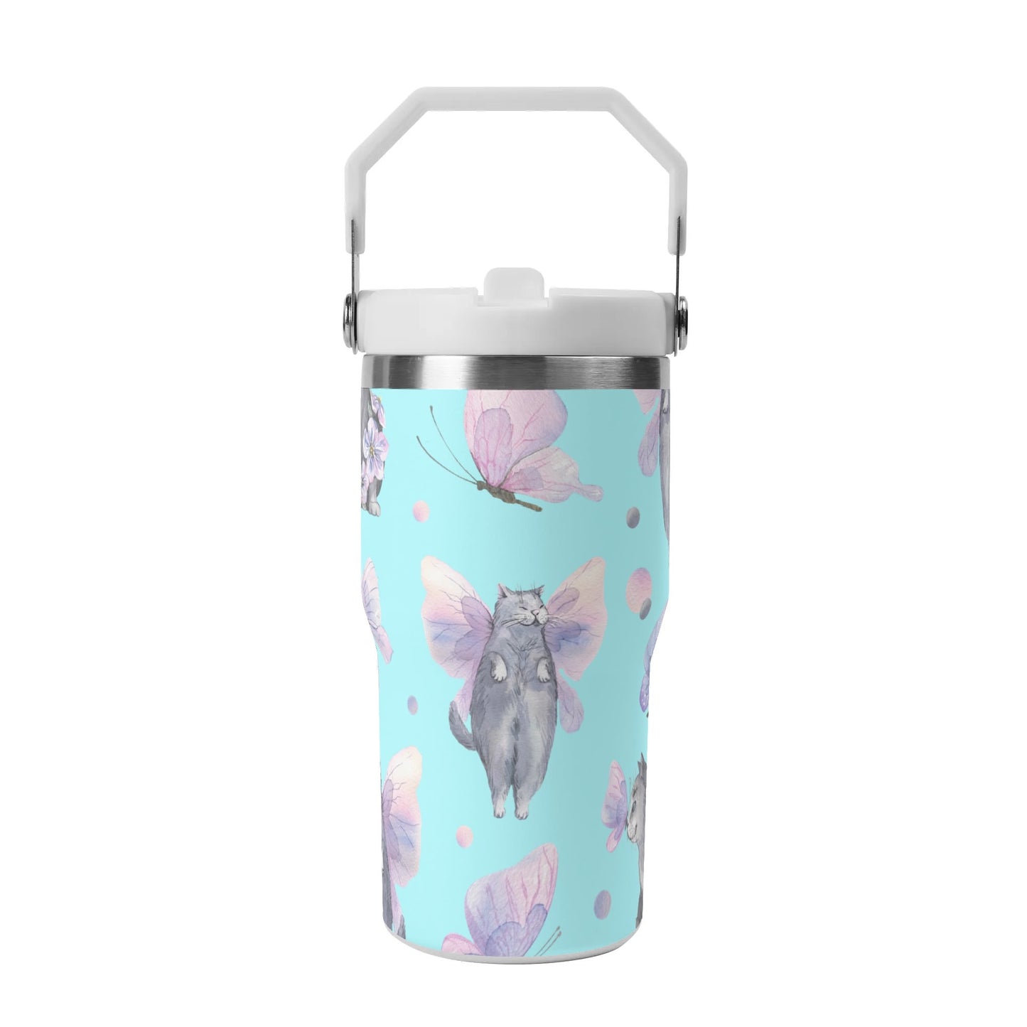 Fairy Tails | 20oz Stainless Steel Travel Mug With Carry Handle – Your Go-To Hot & Cold Beverage Companion