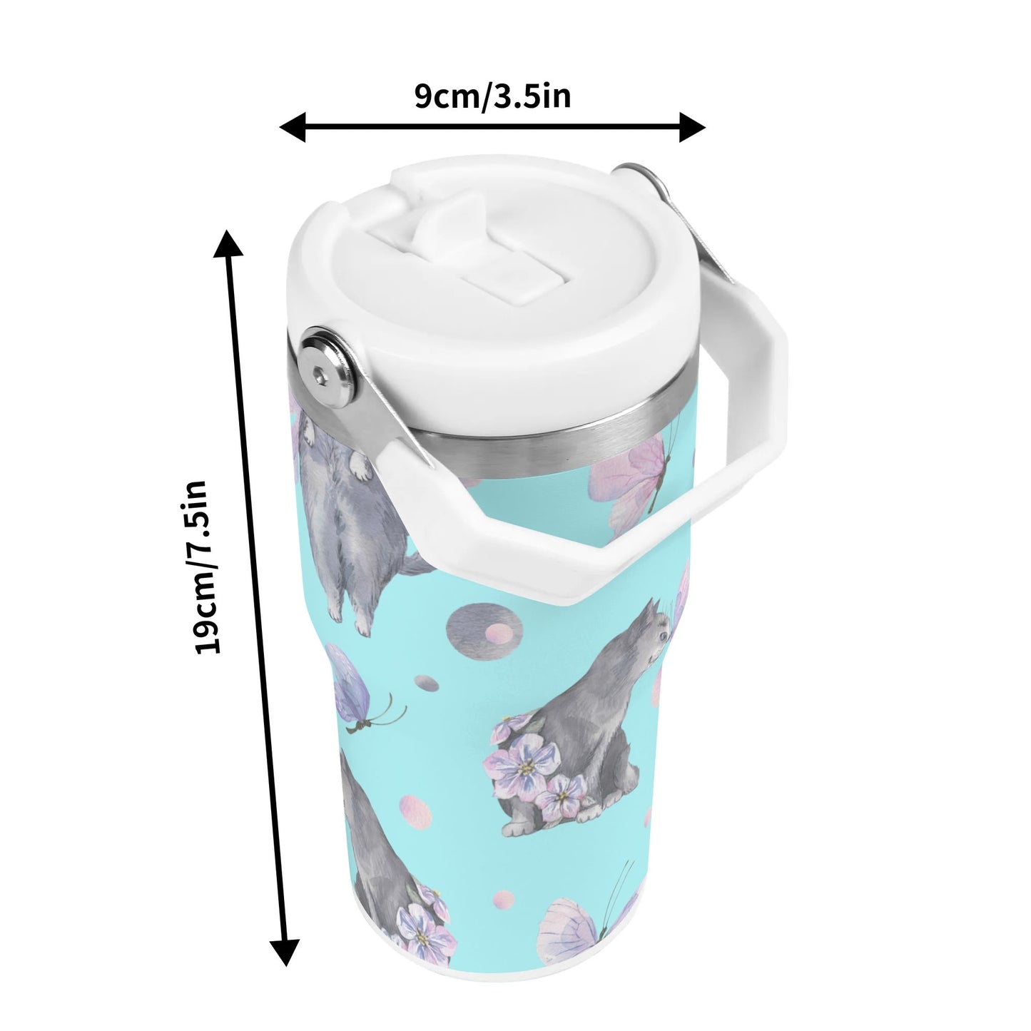 Fairy Tails | 20oz Stainless Steel Travel Mug With Carry Handle – Your Go-To Hot & Cold Beverage Companion