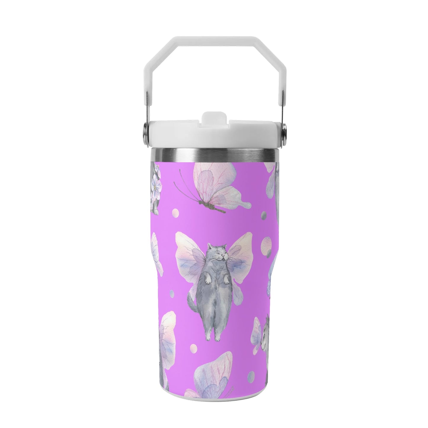 Fairy Tails | 20oz Stainless Steel Travel Mug With Carry Handle – Your Go-To Hot & Cold Beverage Companion