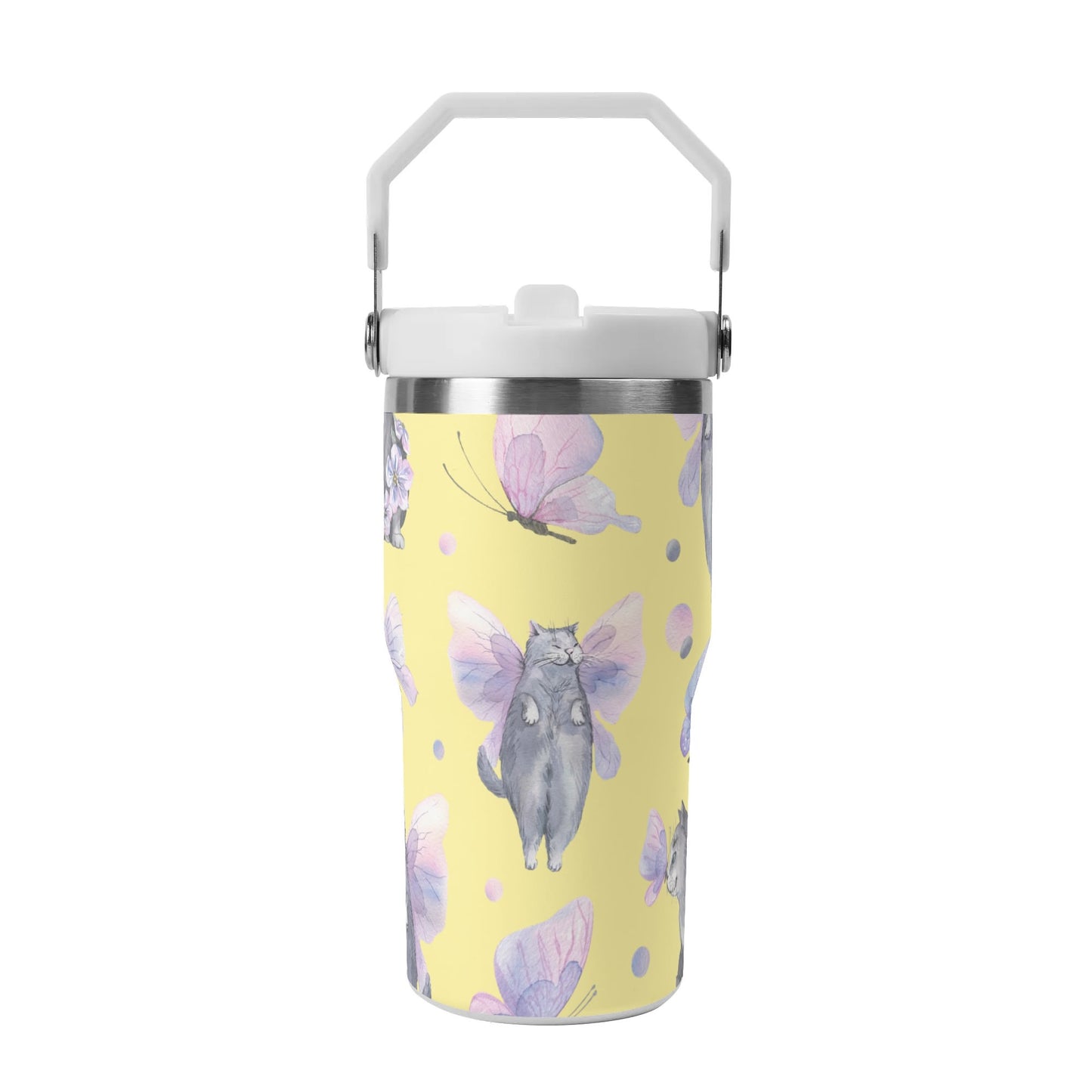 Fairy Tails | 20oz Stainless Steel Travel Mug With Carry Handle – Your Go-To Hot & Cold Beverage Companion
