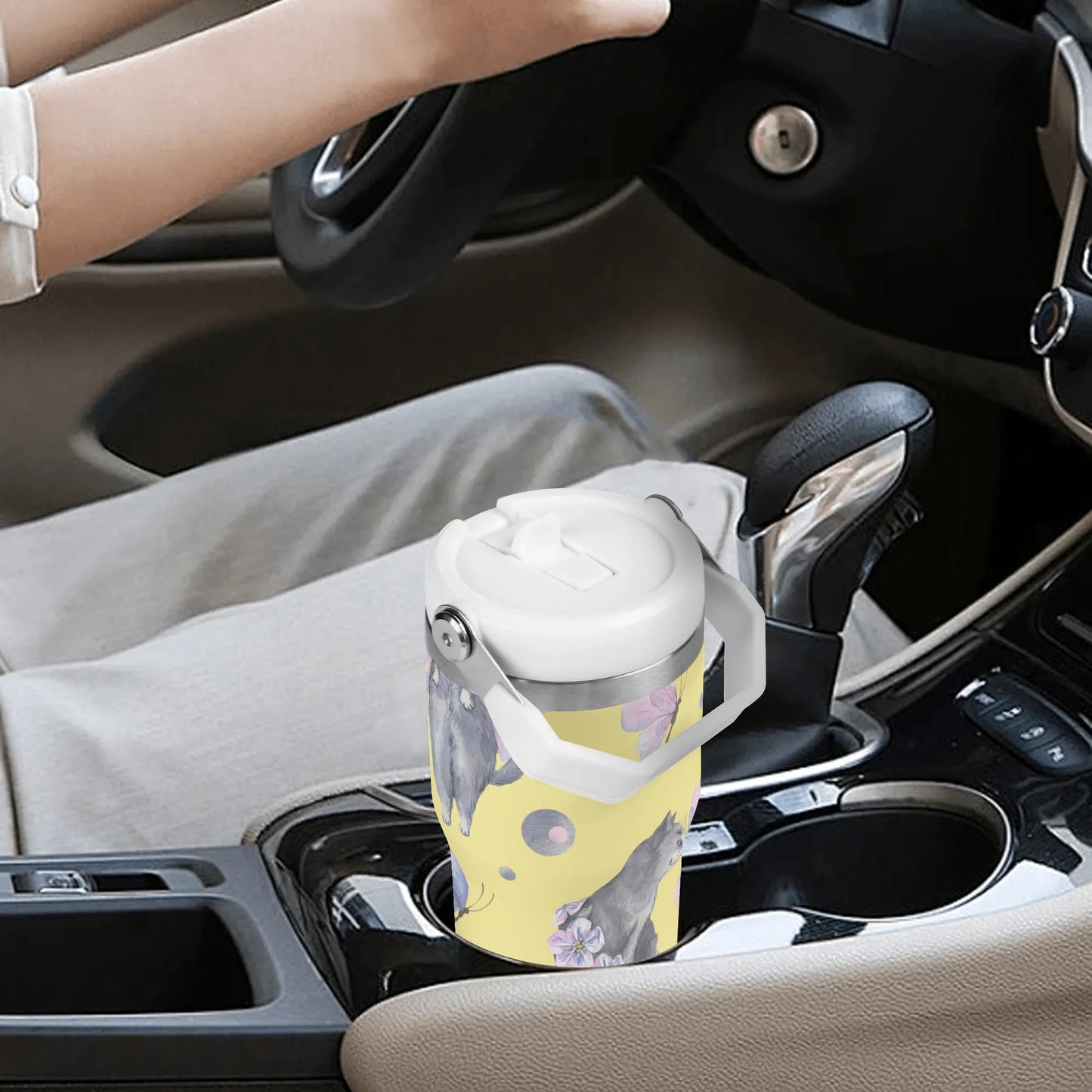 Fairy Tails | 20oz Stainless Steel Travel Mug With Carry Handle – Your Go-To Hot & Cold Beverage Companion