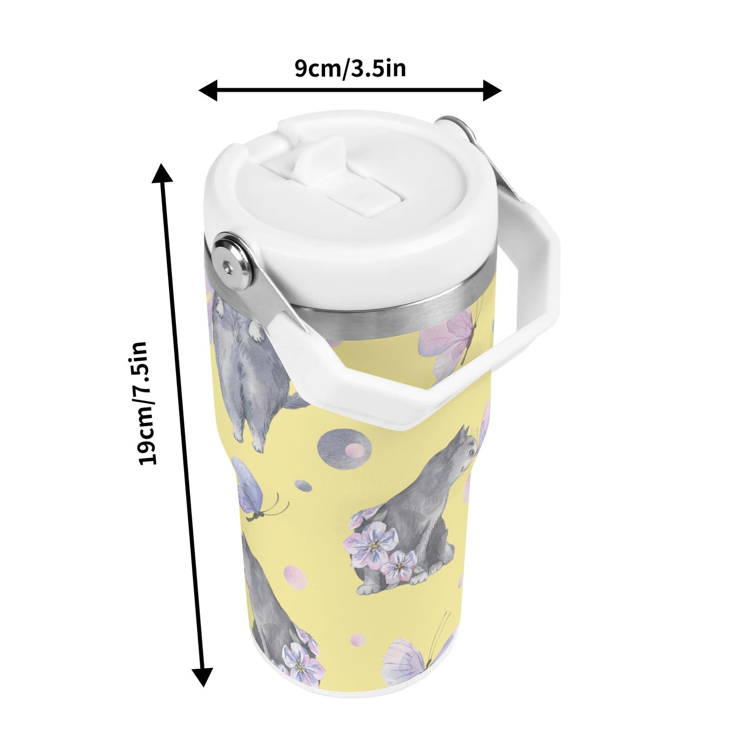 Fairy Tails | 20oz Stainless Steel Travel Mug With Carry Handle – Your Go-To Hot & Cold Beverage Companion