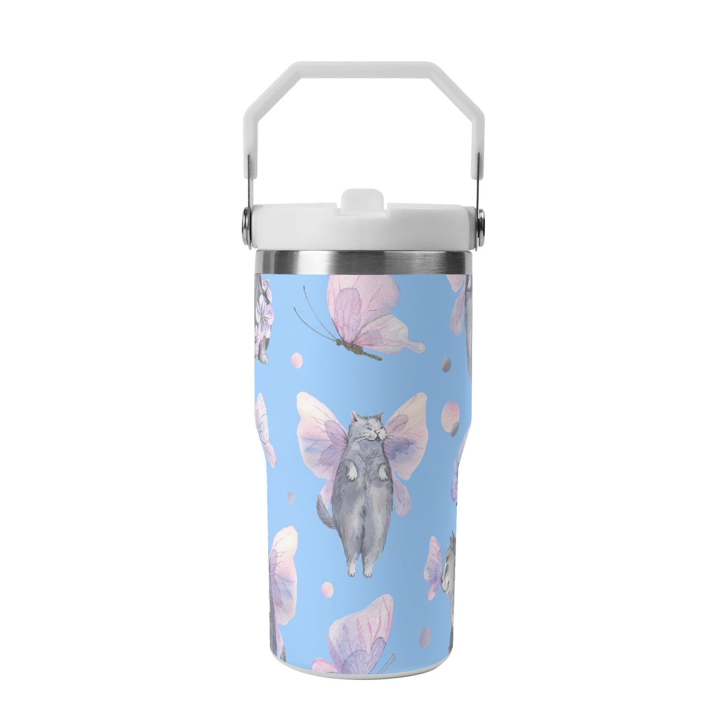 Fairy Tails | 20oz Stainless Steel Travel Mug With Carry Handle – Your Go-To Hot & Cold Beverage Companion