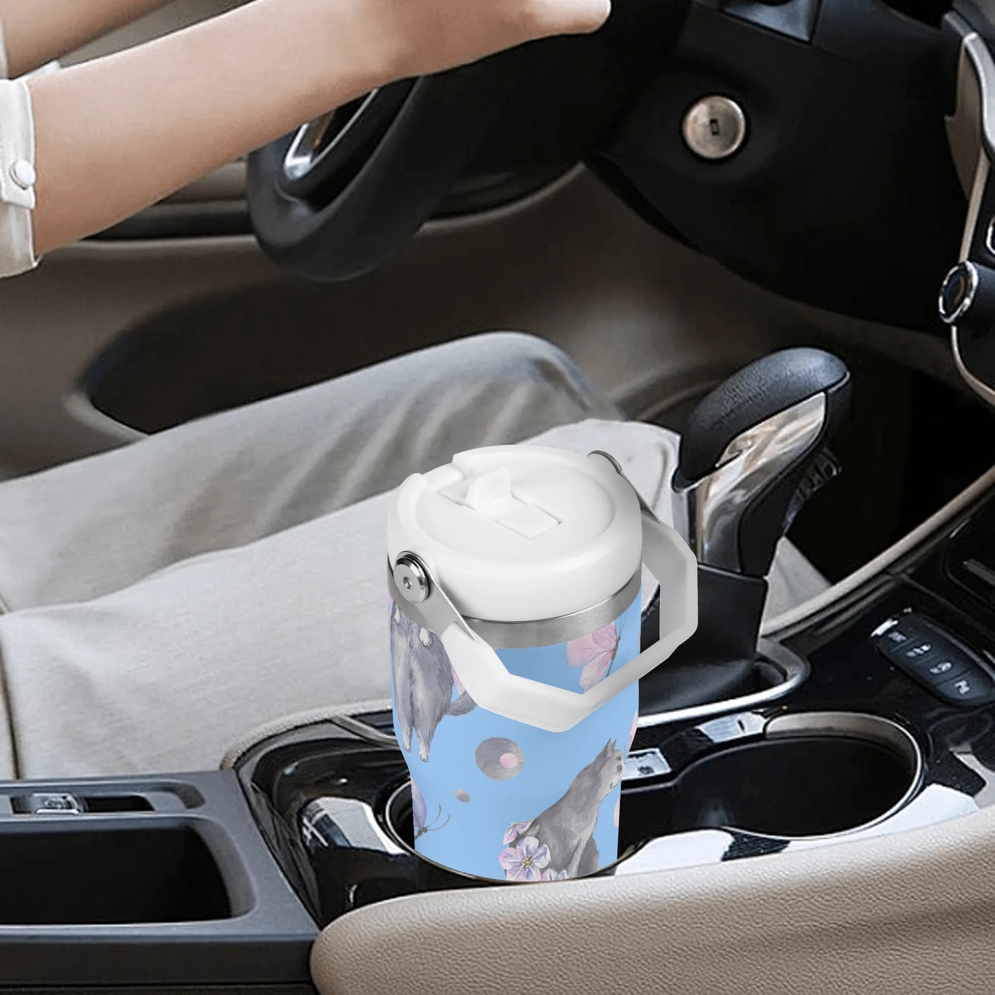 Fairy Tails | 20oz Stainless Steel Travel Mug With Carry Handle – Your Go-To Hot & Cold Beverage Companion