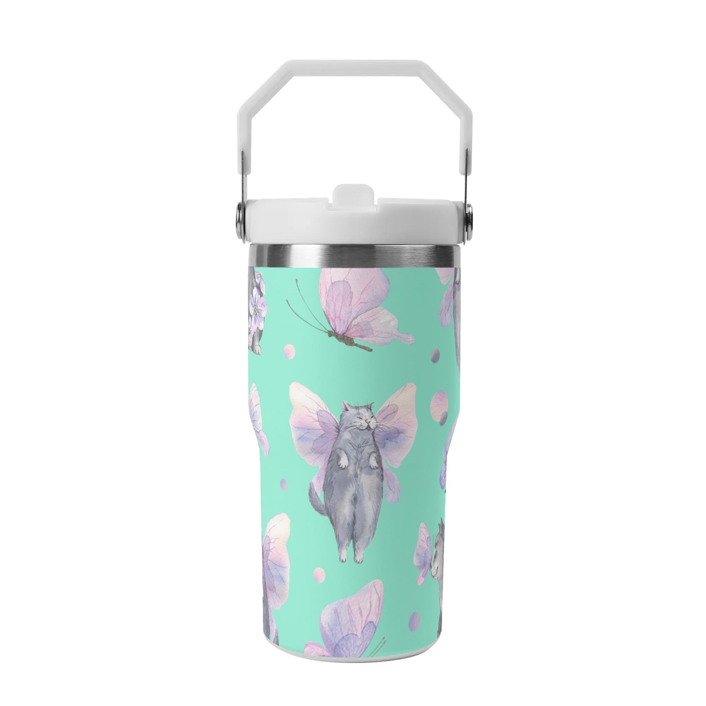 Fairy Tails | 20oz Stainless Steel Travel Mug With Carry Handle – Your Go-To Hot & Cold Beverage Companion