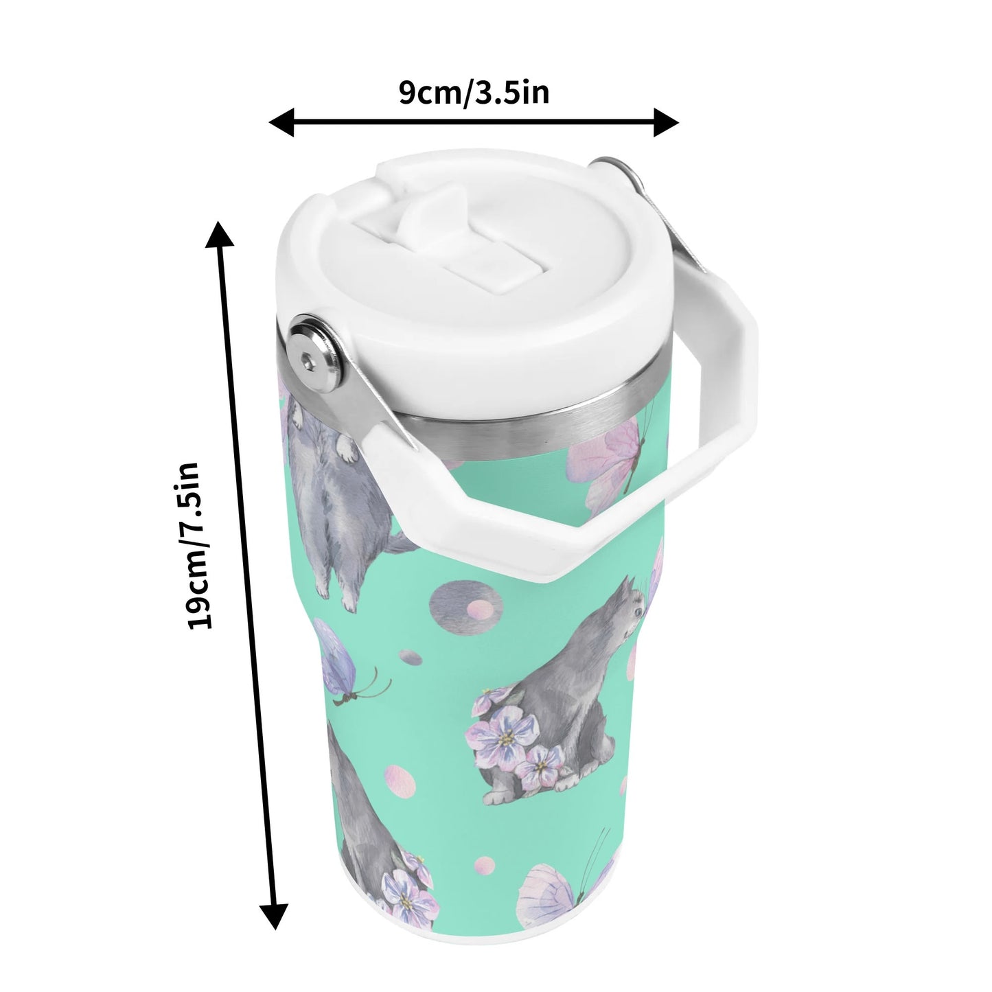 Fairy Tails | 20oz Stainless Steel Travel Mug With Carry Handle – Your Go-To Hot & Cold Beverage Companion